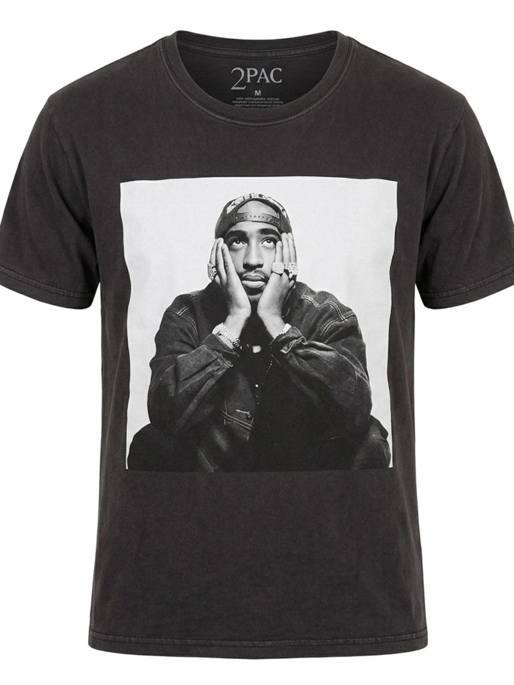 2Pac Tupac Shakur‎ Graphic T-Shirt Black Size Medium